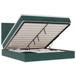 VidaXL Cadre de lit ottoman avec matelas vert foncé 180x200cm velours