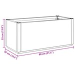 vidaXL Boîte de fleurs de jardin Marron 80 x 36 x 35 cm PP