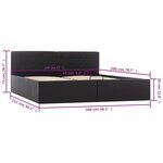 vidaXL Cadre de lit avec rangement hydraulique Similicuir 160x200 cm