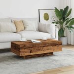 vidaXL Table basse vieux bois 100x49 5x31 cm bois d'ingénierie