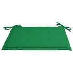 vidaXL Chaises de jardin avec coussins vert lot de 8 Bois teck massif