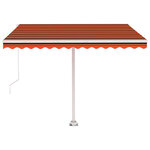 vidaXL Auvent manuel rétractable sur pied 350x250 cm Orange et marron