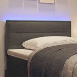 vidaXL Tête de lit LED avec des lumières à LED Gris foncé 80 cm tissu