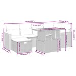 vidaXL Salon de jardin avec coussins 7 Pièces beige résine tressée