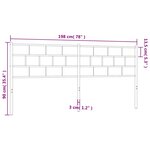 vidaXL Tête de lit métal noir 193 cm
