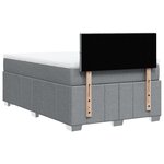 vidaXL Sommier à lattes de lit avec matelas Gris clair 120x200cm Tissu