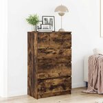 vidaXL Buffet Chêne fumé 60x35x98 5 cm Bois d'ingénierie