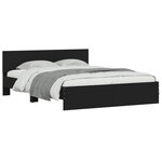 vidaXL Cadre de lit sans matelas noir 140x190 cm