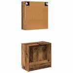 vidaXL Ensemble de Meubles de Salle de Bain avec étagère Bois Ancien