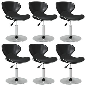 vidaXL Chaises à manger lot de 6 noir similicuir