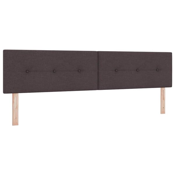 vidaXL Tête de Lit LED avec tête de lit Marron foncé 200 cm tissu
