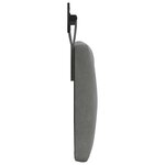 vidaXL Tête de lit suspendue Avec lumière LED Gris foncé Velours