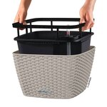 LECHUZA Jardinière BACINO Cottage ALL-IN-ONE 30x30 cm marron sable