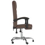 vidaXL Fauteuil inclinable de bureau Marron Similicuir