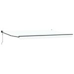 vidaXL Auvent Rétractable Blanc 500 × 300 cm Tissu et Métal