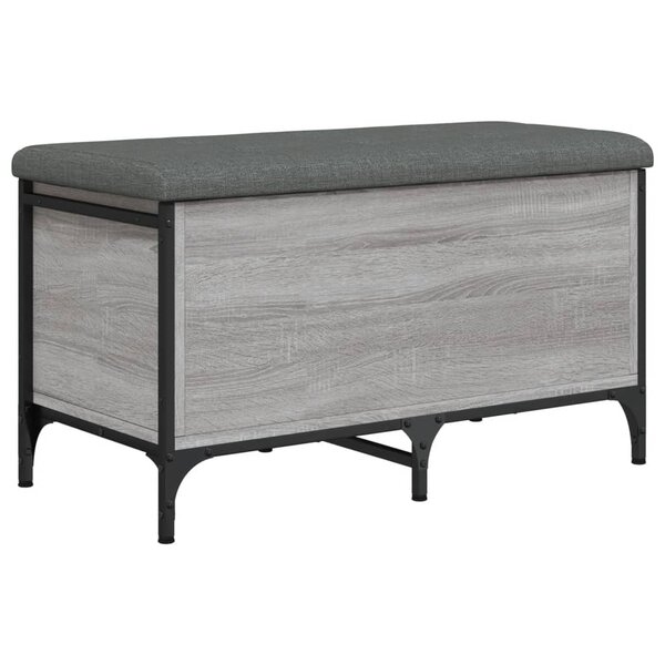 vidaXL Banc de rangement sonoma gris 82x42x45 cm Bois d'ingénierie