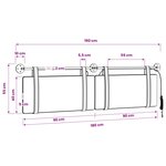 vidaXL Tête de lit suspendue Noir PU antique