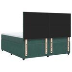 vidaXL Sommier à lattes de lit et matelas Vert foncé 200x200cm Velours