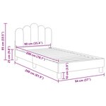 vidaXL Cadre de lit pour enfants avec tête de lit Gris clair