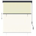 vidaXL Store roulant d'extérieur 140 x 250 cm Crème