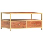 vidaXL Table basse 90 x 50 x 40 cm Bois d'acacia massif