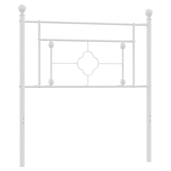 vidaXL Tête de lit métal blanc 100 cm