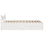 vidaXL Cadre de lit avec tiroirs blanc 140x200 cm bois de pin massif