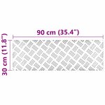 vidaXL Plaques à damier 4 Pièces Argent 90 x 30 cm Aluminium