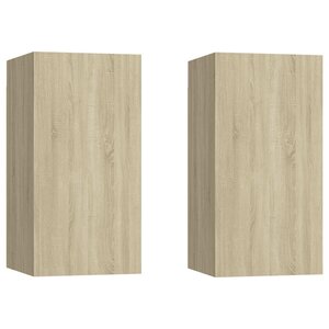 vidaXL Meubles TV 2 Pièces Chêne sonoma 30 5x30x60 cm Bois d’ingénierie
