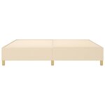 vidaXL Cadre de lit sans matelas crème 200x200 cm tissu