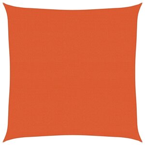 vidaXL Voile d'ombrage 160 g/m² carré orange 7x7 m PEHD