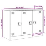vidaXL Buffet noir 99x39x73 cm acier