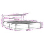 vidaXL Cadre de lit sans matelas blanc 200x200 cm bois massif de pin