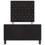 vidaXL Cadre de lit avec tête de lit Noir 90 x 190 cm Velours