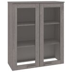 vidaXL Dessus de buffet HAMAR Gris clair 85x35x100 cm Bois de pin