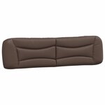vidaXL Coussin de tête de lit marron 200 cm similicuir