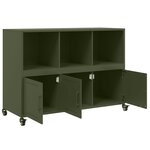 vidaXL Buffet vert olive 100 5x39x72 cm acier