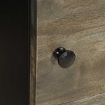 vidaXL Table de chevet gris clair 40x33x46 cm bois de manguier solide