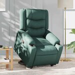 vidaXL Fauteuil inclinable vert foncé tissu