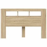 vidaXL Tête de lit à LED chêne sonoma 160x18 5x103 5cm bois ingénierie