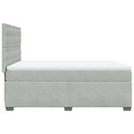vidaXL Sommier à lattes de lit et matelas Gris clair 140x190cm Velours