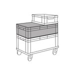 Pack and Move - Lot 4 Bacs Gerbables - Charge 20 kg - 60 x 40 x 20 cm - Stockage Rangement Outils Bricolage - Résistant - Réutilisable - 40L