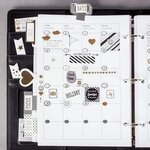 420 stickers dates pour bullet journal - noir-gris-doré