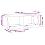 vidaXL Meuble TV mural Bois ancien 98 x 31 x 30 cm Bois d'ingénierie