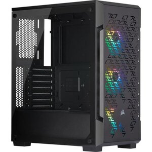 CORSAIR Boîtier PC iCUE 220T RGB Airflow - Moyen Tour - Verre trempé - Noir (CC-9011173-WW)