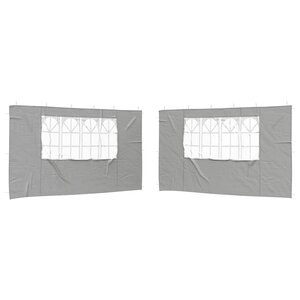 vidaXL Mur de tente de fête 2 pièces 400 x 195 cm Gris clair