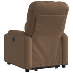 vidaXL Fauteuil inclinable Marron Tissu