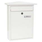 Boîte aux Lettres en Acier  Home E5711  Fond Étroit  Anti-pluie  Blanc