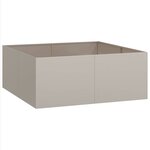 vidaXL Jardinière rouillé 100x100x40 cm acier inoxydable