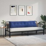 vidaXL Coussin de Dos Bleu police 200 x 50 cm Tissu en velours côtelé